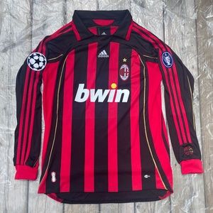 Maldini #3 2006 - 07 Ac Milan Home Long sleeve Retro Jersey